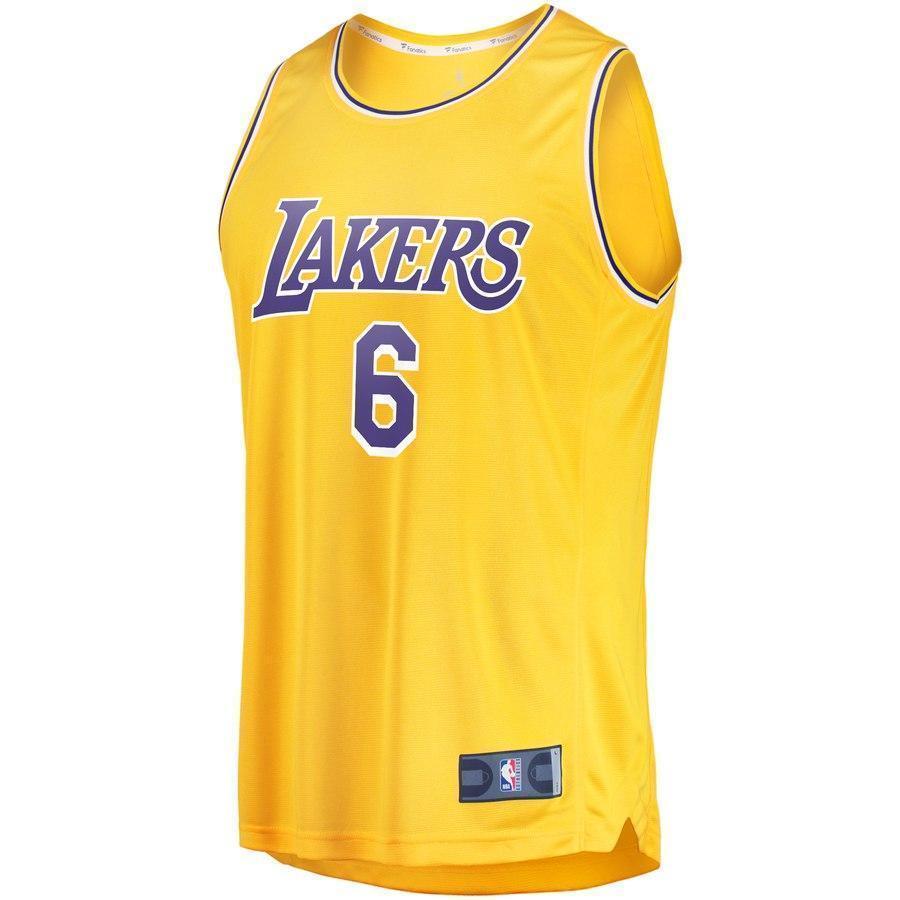 6-Lance Stephenson Los Angeles Lakers Jersey Icon Edition Gold