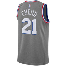 Load image into Gallery viewer, 21-Joel Embiid Philadelphia 76ers 2018-19 Swingman Jersey – City Edition – Gray