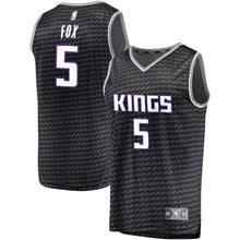 Load image into Gallery viewer, 5-De'Aaron Fox Sacramento Kings Jersey Black - Statement Edition
