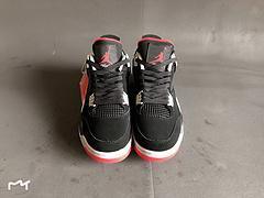 Air Jordan 4 Bred Retro Fire Red On Feet