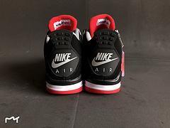 Air Jordan 4 Bred Retro Fire Red On Feet