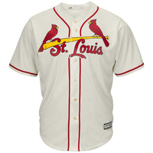 Load image into Gallery viewer, Yadier Molina St. Louis Cardinals Majestic Alternate Cool Base Player Jersey – Horizon Blue/Cream