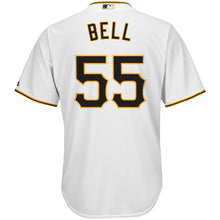 Load image into Gallery viewer, Josh Bell Pittsburgh Pirates Majestic Cool Base Player Replica Jersey – White