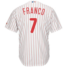 Load image into Gallery viewer, Maikel Franco Philadelphia Phillies Majestic Cool Base Player Jersey - White/Red
