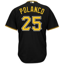 Load image into Gallery viewer, Gregory Polanco Pittsburgh Pirates Majestic Cool Base Player Jersey - Black