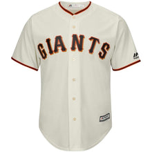 Load image into Gallery viewer, Evan Longoria San Francisco Giants Majestic Official Team Cool Base Player Jersey – Cream