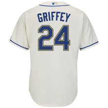 Load image into Gallery viewer, Ken Griffey Jr. Seattle Mariners Majestic Alternate Official Cool Base Replica Player Jersey - Cream/Light Blue