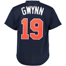 Load image into Gallery viewer, Tony Gwynn San Diego Padres Mitchell &amp; Ness Cooperstown Mesh Batting Practice Jersey - Navy