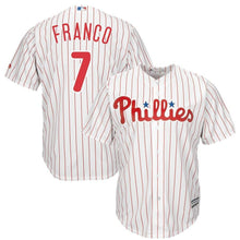 Load image into Gallery viewer, Maikel Franco Philadelphia Phillies Majestic Cool Base Player Jersey - White/Red